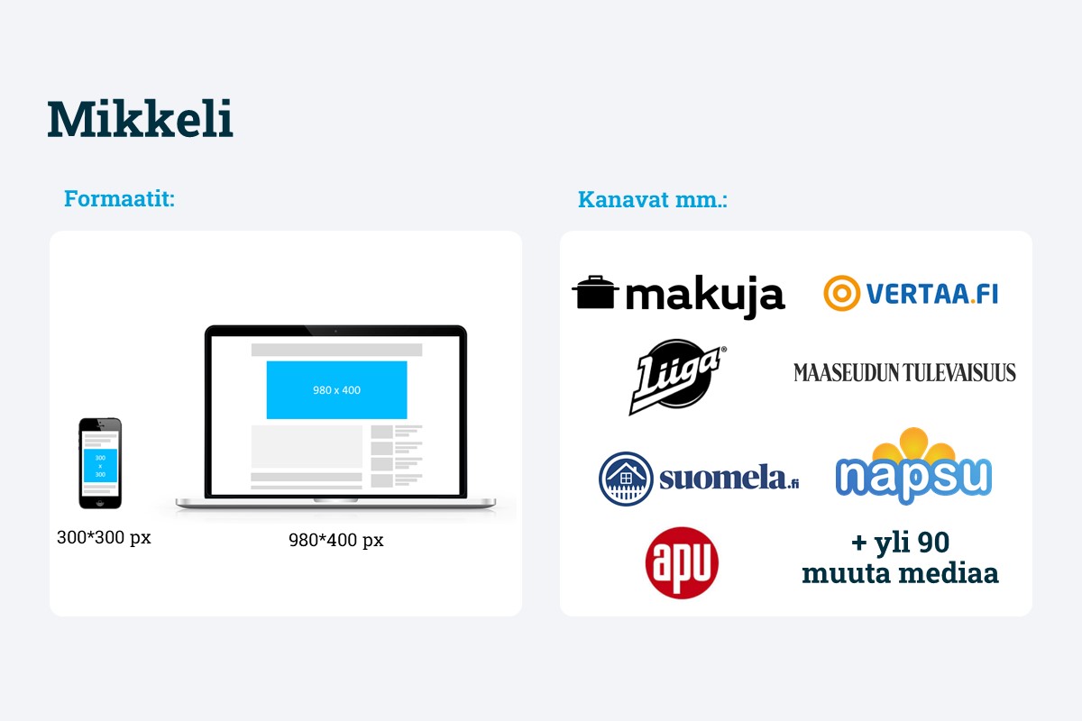 Digimainonta | Kotimaiset verkkomediat | Mikkeli | Nostemedia -  Kohderyhmätuotteet [Mediakortti]