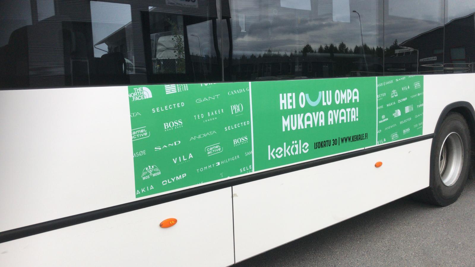 Bussimainonta | Kylkiteippaukset | Oulu-Kempele 2